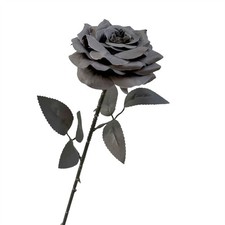 Black Artificial Flower Collection Grey Monochrome Fake Home Decor Roses
