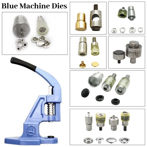 Blue hand press machine dies - blue,