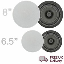Adastra Slim Ceiling Speaker 2Way Low Profile 100V 8Ohm install White LP6V LP8V