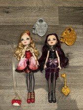 Ever After High Apple White Raven Queen 1st Wave Original Dolls X2 Bundle