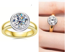 Real 1 2 3ct Round Moissanite