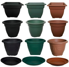 All Size Dip Plastic Venetian Square Round Planter Saucer Plant Pot Water Garden