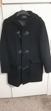 Black men's duffle coat size small very good condition