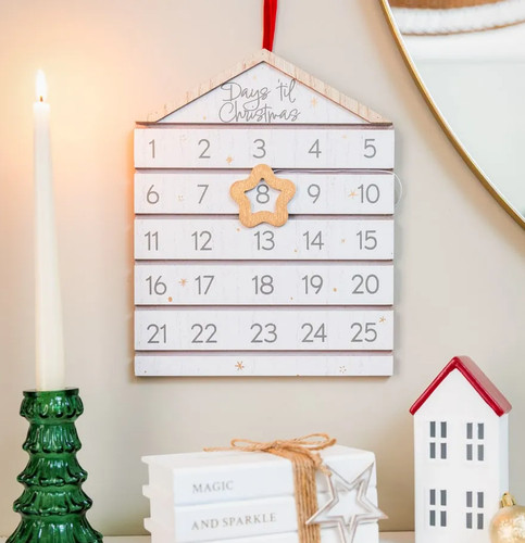 Wooden christmas countdown - christmas,