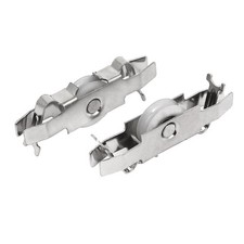 Showcase Door Sliding Rollers Clamp Wheels Pulleys 2pcs for 8mm Thickness Glass