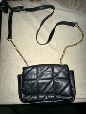 Black Crossbody Bag With Gold