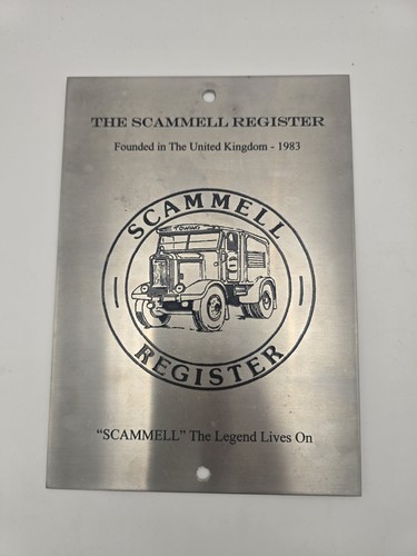 Rare scammell register - scammell, metal