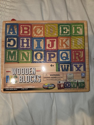 Wooden abc 123 building - wooden, blocks