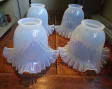 4x Opalescent -Glass, Oil-Lamp