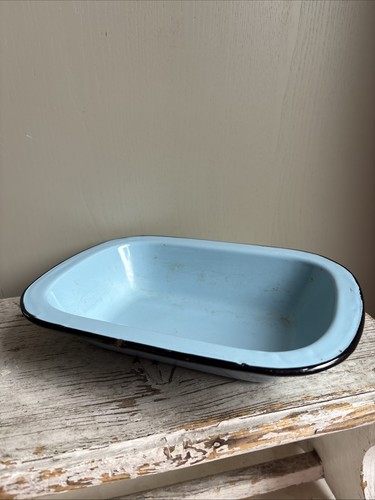 Vintage blue enamelware - blue,