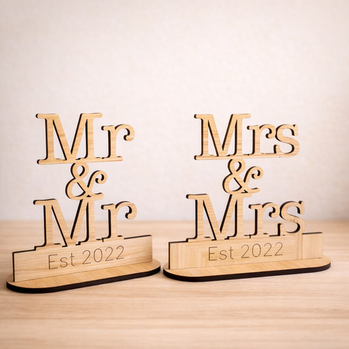 Personalised wooden wedding - personalised,