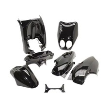 TNT FAIRING KIT 7 PIECES GLOSSY BLACK MBK OVETTO / FOR YAMAHA NEOS 50 2002 / 2007