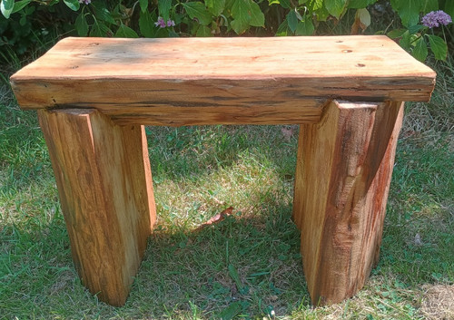 Handmade log bench for - , one