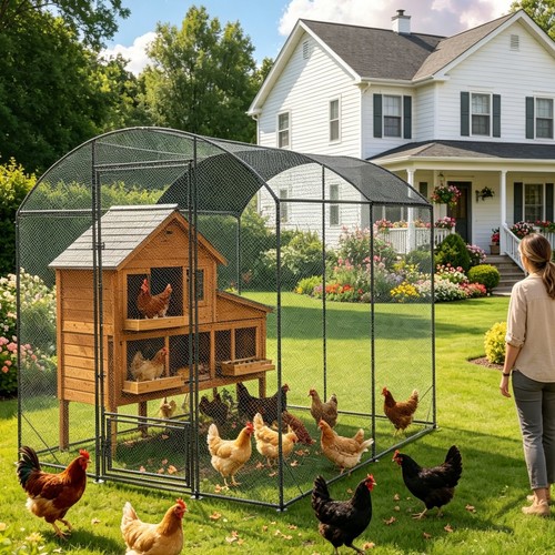 Large chicken coop metal - large,