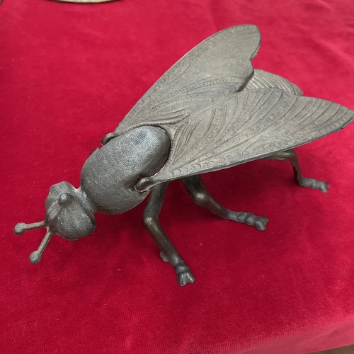 Vintage tin metal fly - vintage,