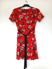BNWOT Primark Holiday/Summer Dress in Red & Black & White Floral Design, Size 10