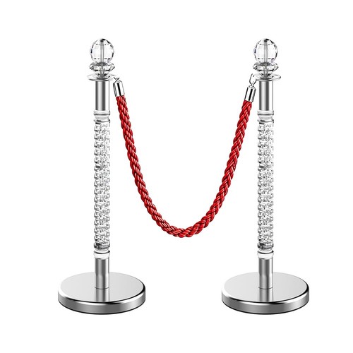 Crowd control bollards set - control,