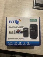 BT Broadband Extender Flex 500 Kit, New & Complete Set of 2 Powerline Units