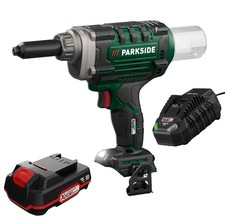 PARKSIDE 2Ah Battery and Charger with PBNSG 20-Li A1 Cordless Riveter 20V