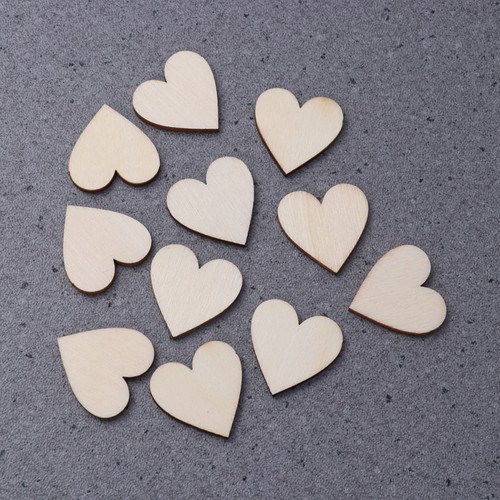 50pcs 5cm wooden - 50pcs, hearts