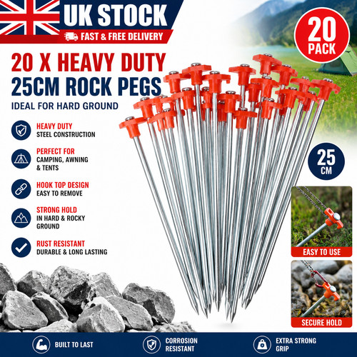 20pcs heavy duty rock pegs - duty,