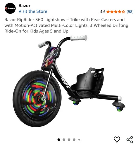 Razor riprider 360 lightshow - riprider,