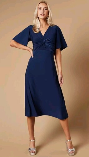 Oasis navy fit flare - oasis,
