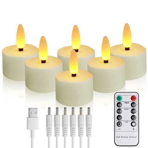 6pcs flameless rechargeable - flameless,
