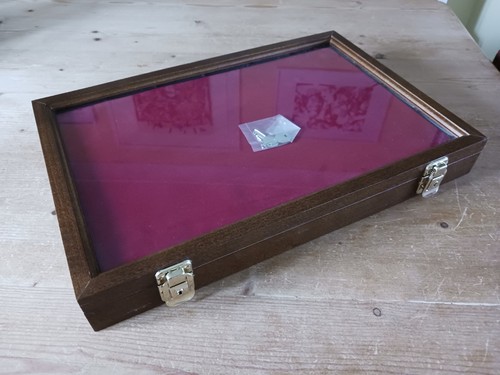 Wooden badge display case - wooden,