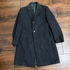 Dunn & Co Crombie Coat Fine Wool Vinatge Trench UK As Is