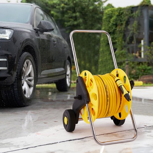 Garden hose reel trolley - hose, 40m
