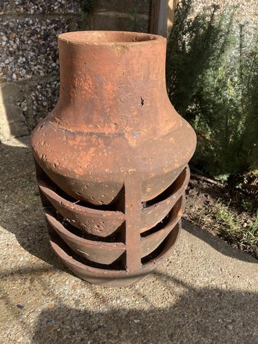 Victorian louvred chimney pot - victorian,