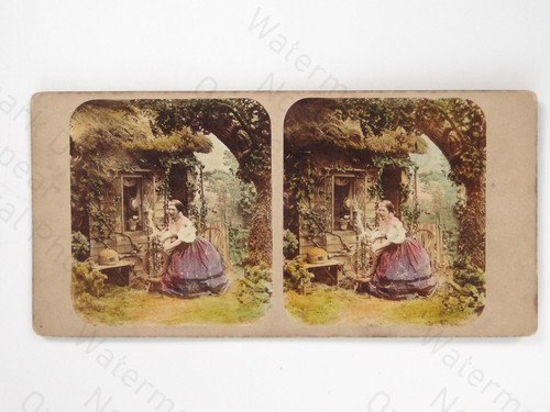 Cottage scenes woman spinning - scenes,