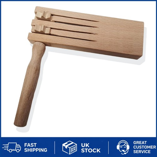 Vibrant wooden football rattle - wooden,