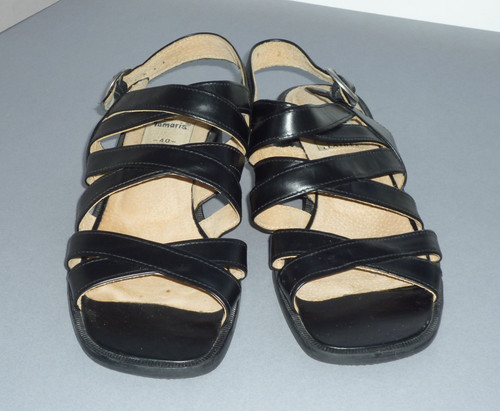 Tamaris low black leather - low,