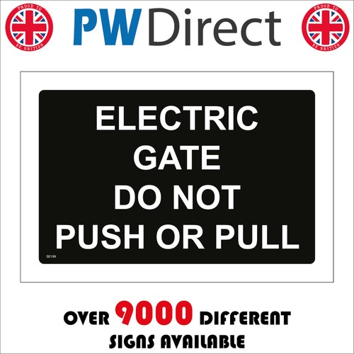 Sign electric gate not - sign,
