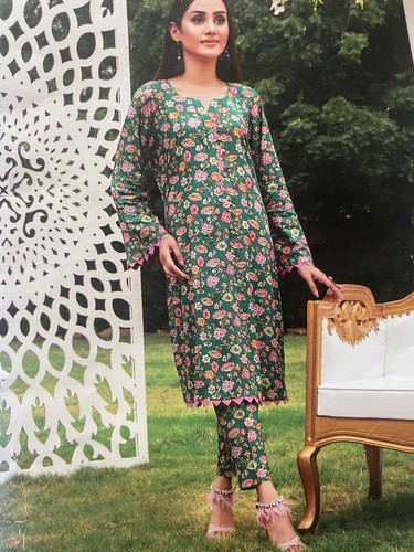 Linen print designer - print, salwar