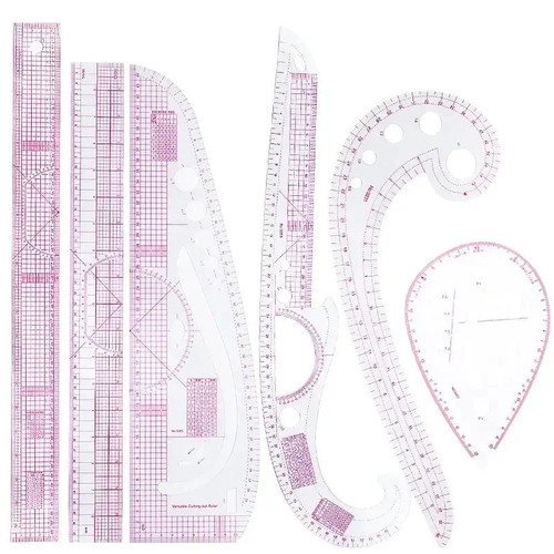 Piece french curve - french, set