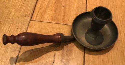 Vintage brass candle holder - candle,
