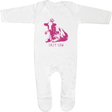 'Lazy Cow' Baby Romper