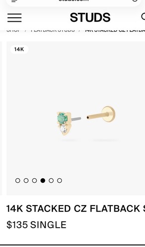 Studs 14k yellow - yellow, gold