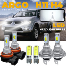 For Mitsubishi L200 MK4 Led White 6000k Hid Headlight Fog Side Light Bulbs 12v
