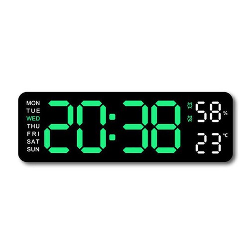 Digital wall alarm clock - clock, large