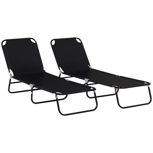 Outsunny folding sun loungers - folding,