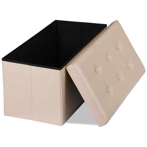 Folding storage ottoman - storage,