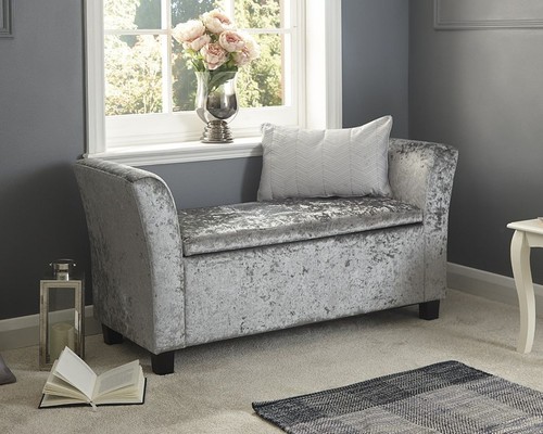 Grey crushed velvet - grey, verona