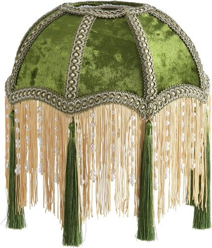 Lampshade with tassels - -lampshade,