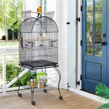 Parrot Cage 150cm Open Top Budgie Cage with Stand for Cockatiel/ Canary, Used