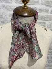Vintage silk chiffon cravat (v