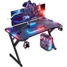 Gaming Desk with LED Lights
